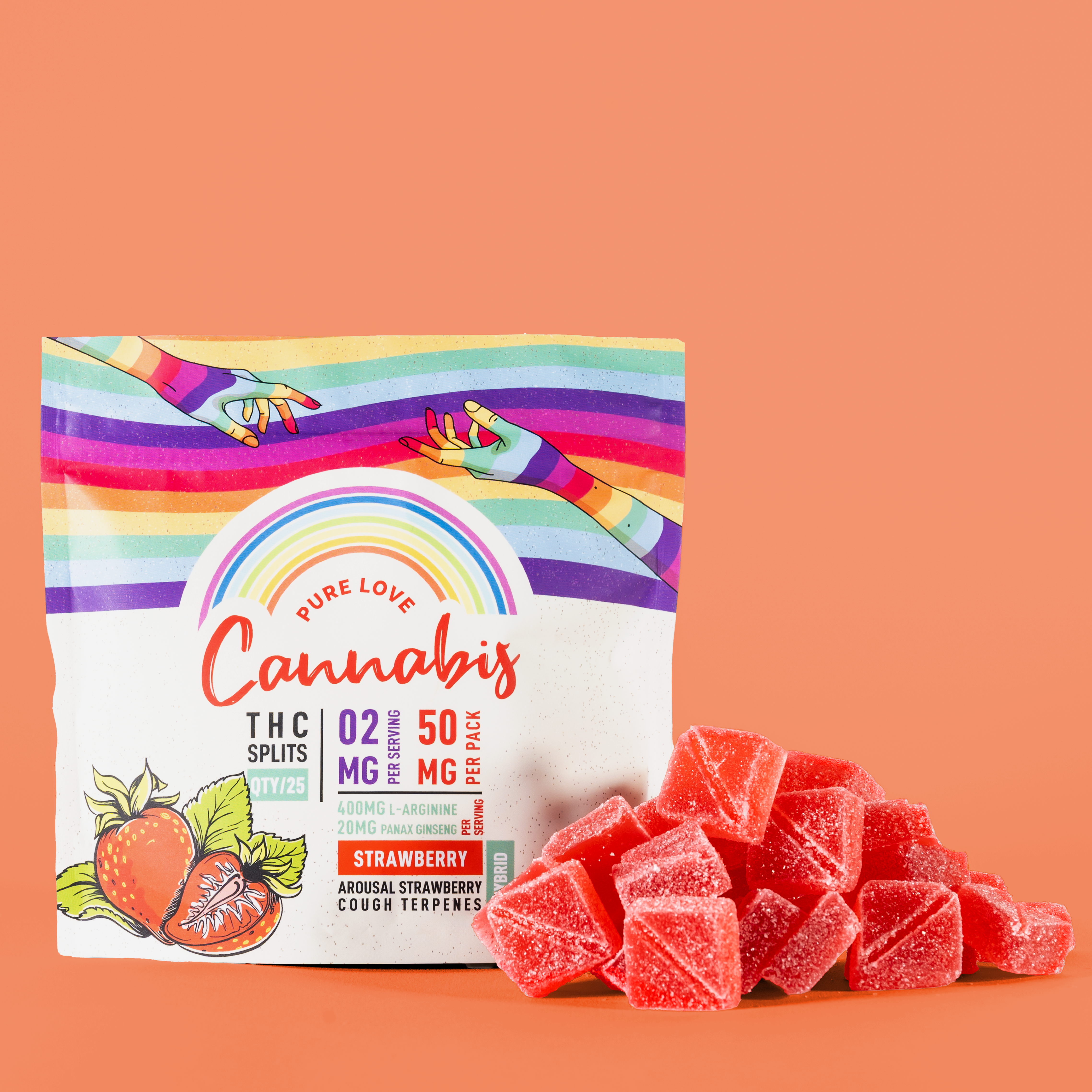 Sex Gummies with THC - Strawberry (25 Pack)