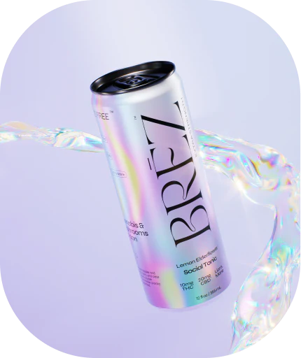 BRĒZ OG THC Drink – 5mg THC, 10mg CBD & Lion’s Mane | 4 Pack