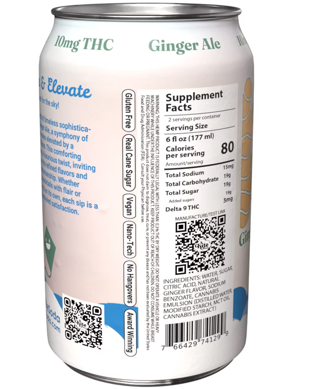 Ginger Ale THC Soda | 4-Pack