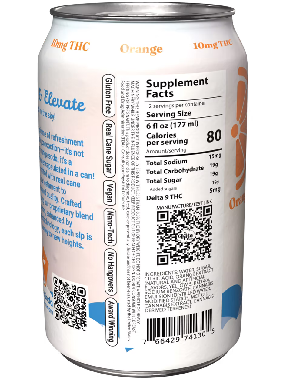 Orange THC Soda | 4-Pack
