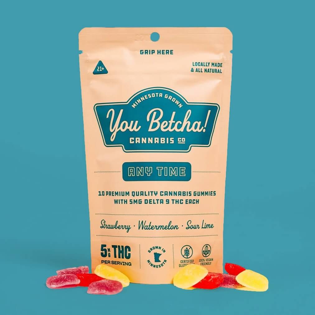 Any Time Cannabis Gummies: Strawberry, Watermelon & Sour Lime
