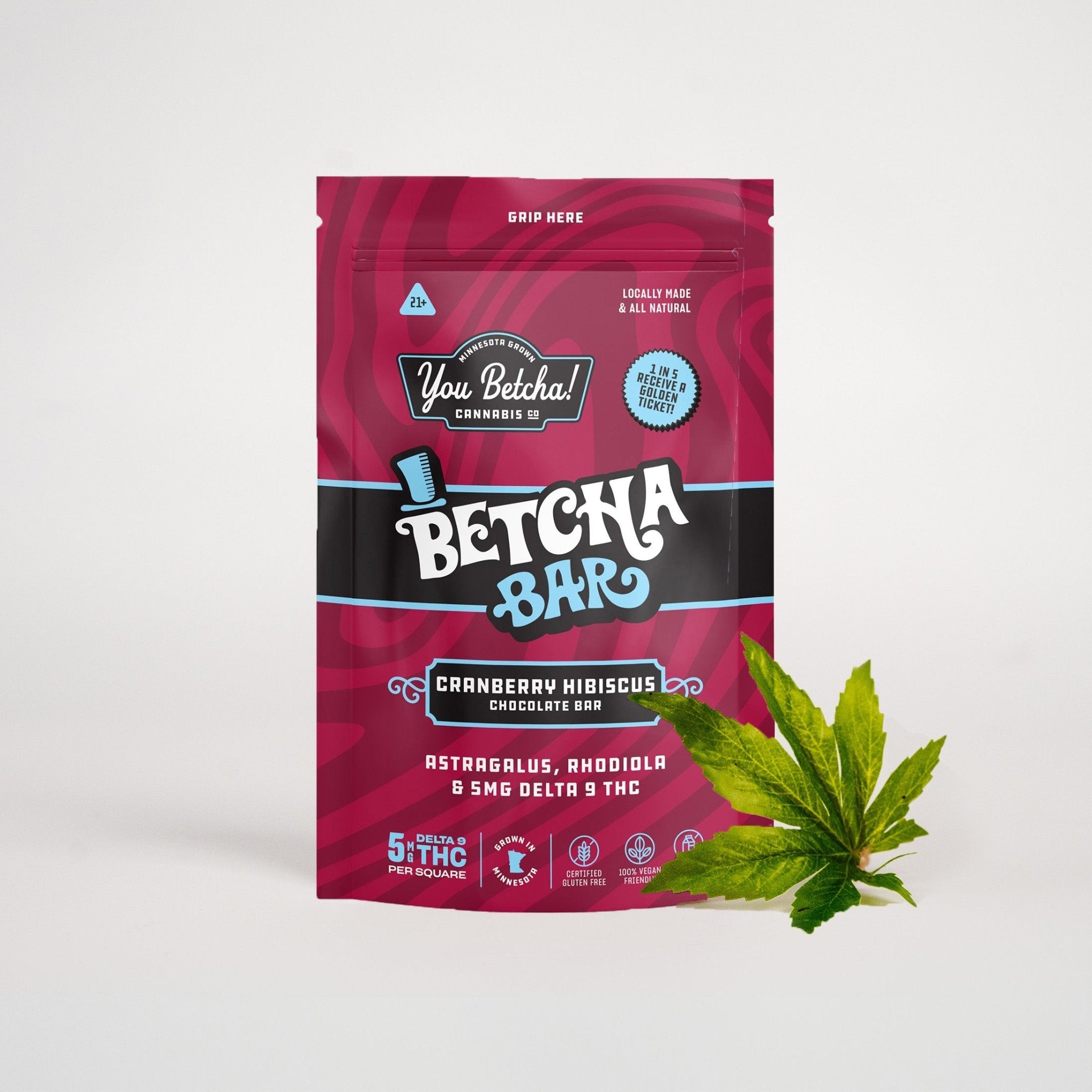 Betcha Bar - Cranberry Hibiscus Chocolate Bar