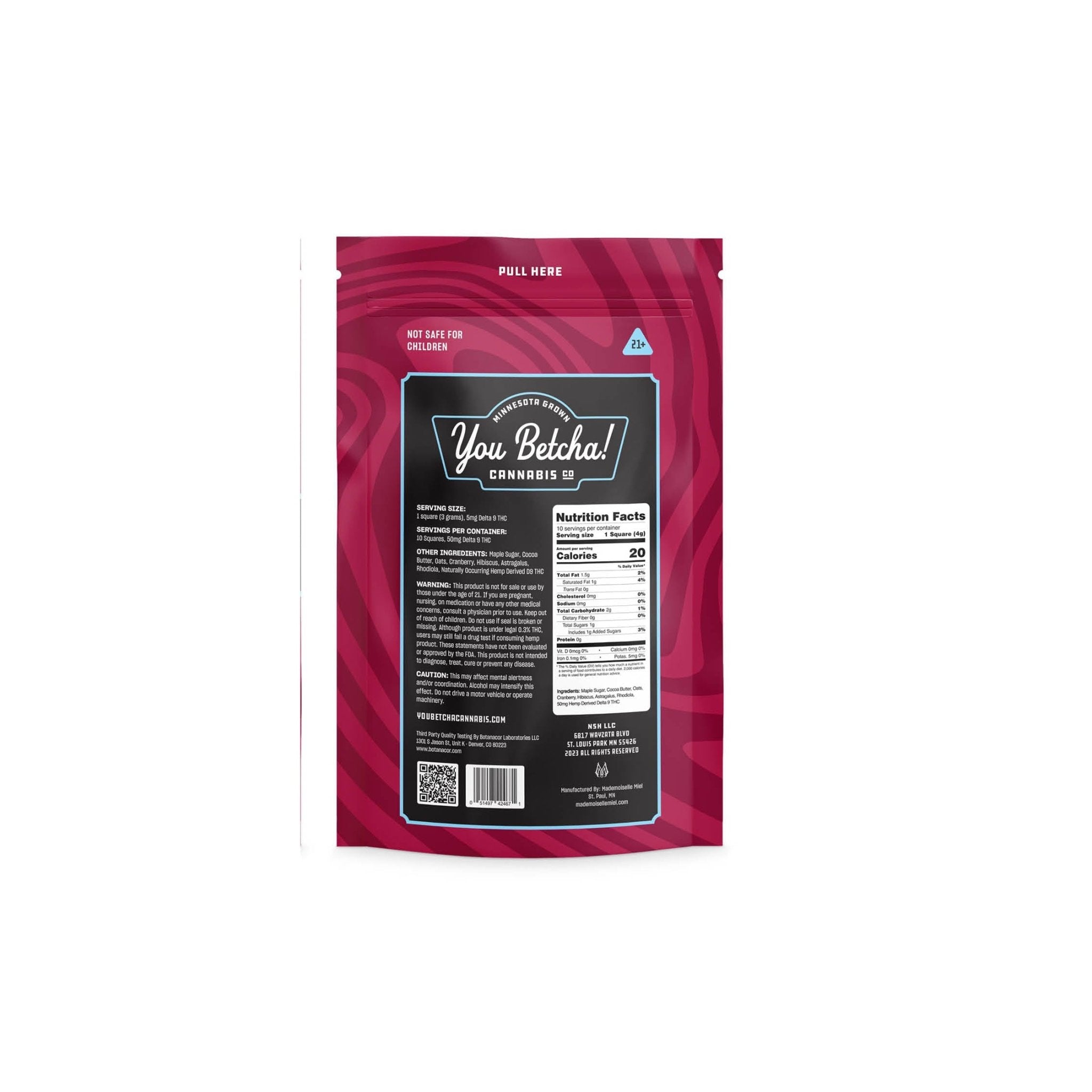 Betcha Bar - Cranberry Hibiscus Chocolate Bar
