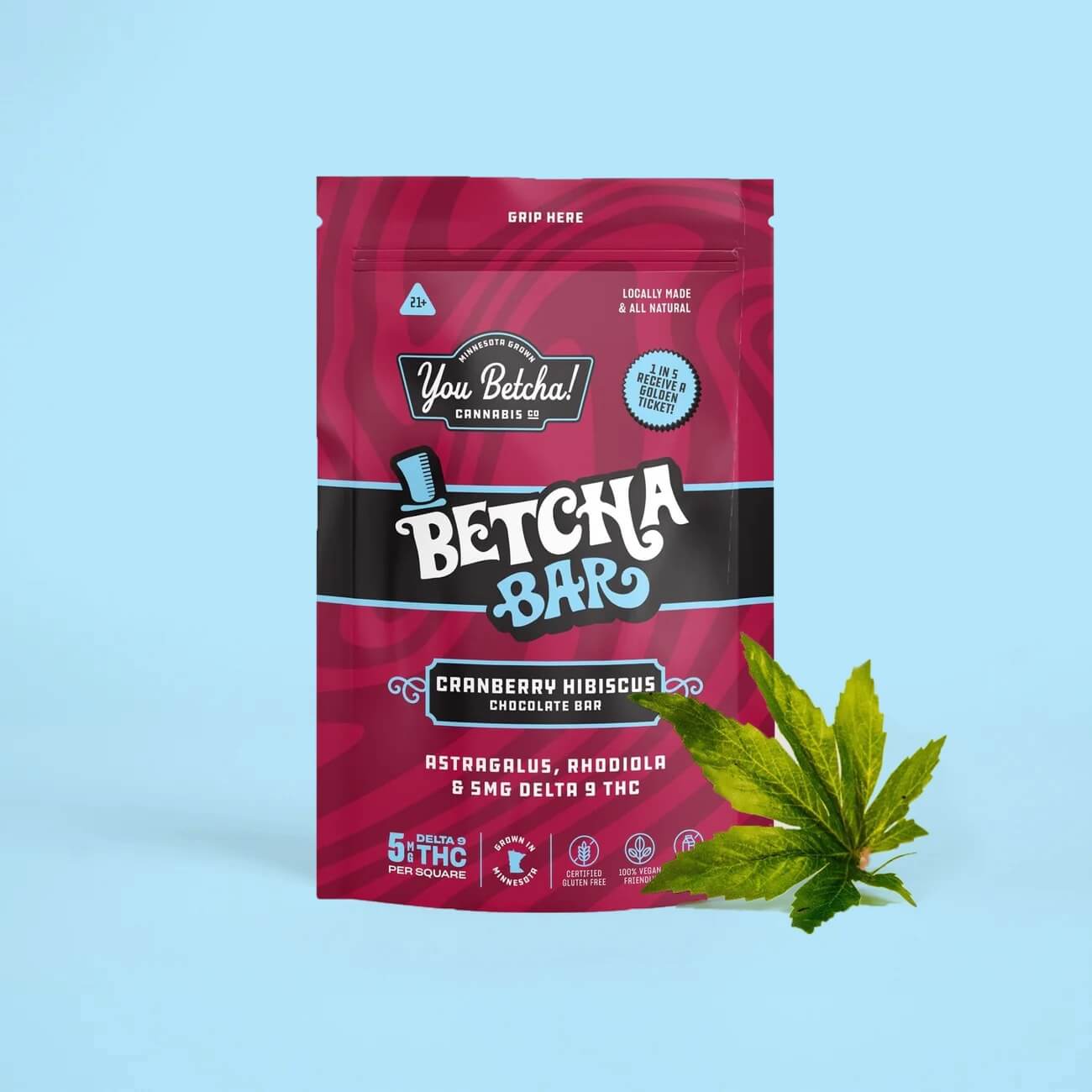 Betcha Bar - Delta 9 Chocolate (Cranberry Hibiscus)