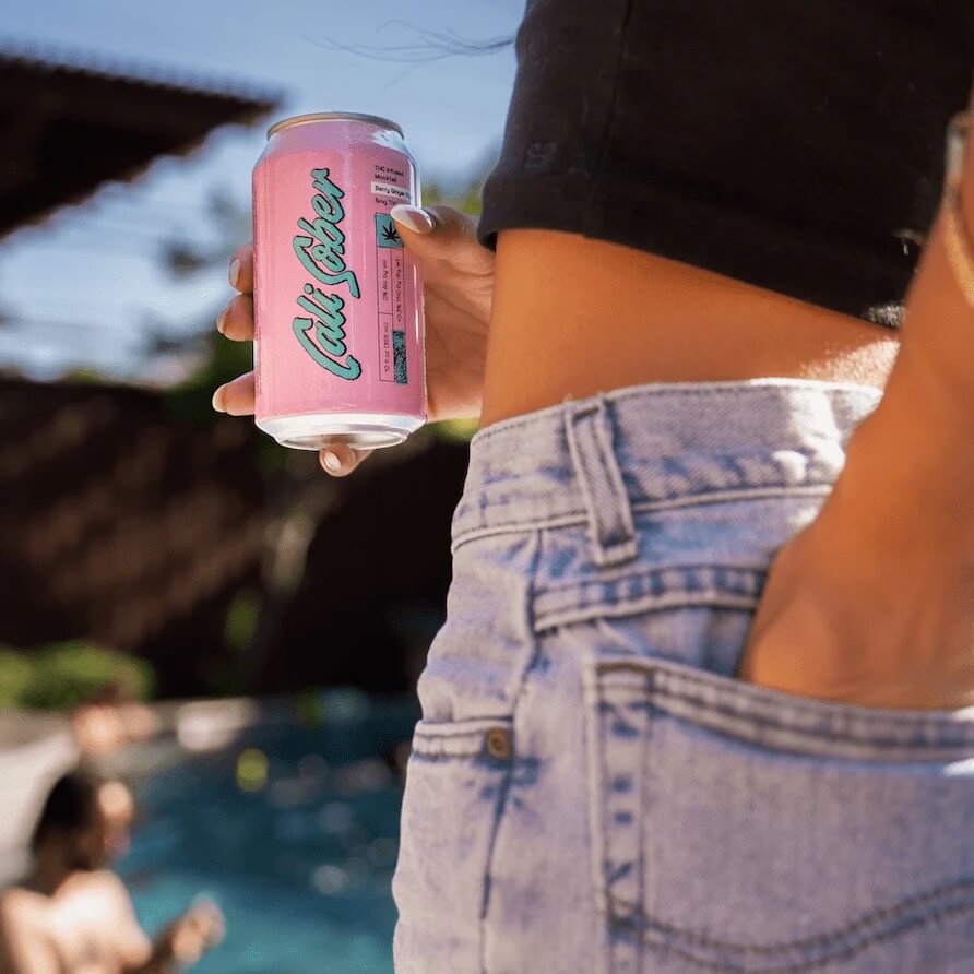 Cali Sober - Berry Ginger Fizz Mocktail - 5mg Delta 9 THC (4-Pack)
