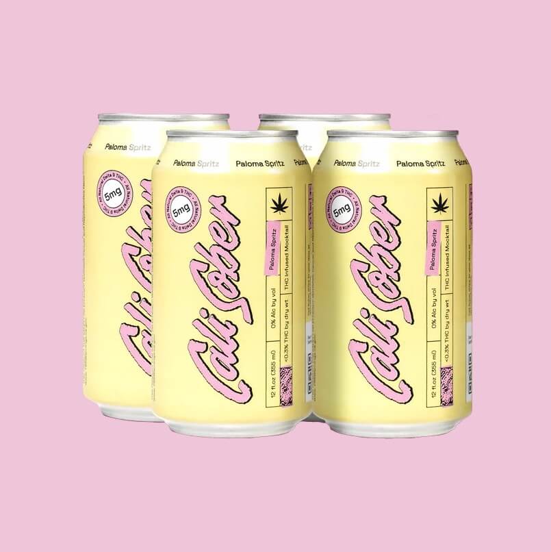 Cali Sober - Paloma Spritz Mocktail - 5mg Delta 9 THC (4-Pack)