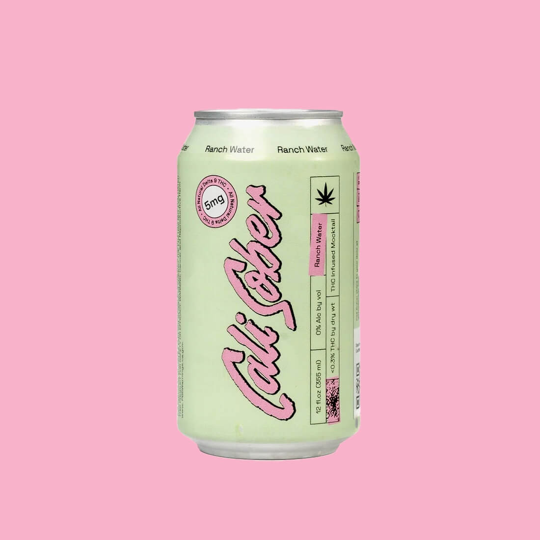 Cali Sober - Ranch Water Mocktail - 5mg Delta 9 THC (4-Pack)