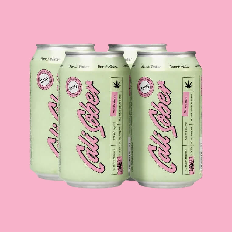 Cali Sober - Ranch Water Mocktail - 5mg Delta 9 THC (4-Pack)