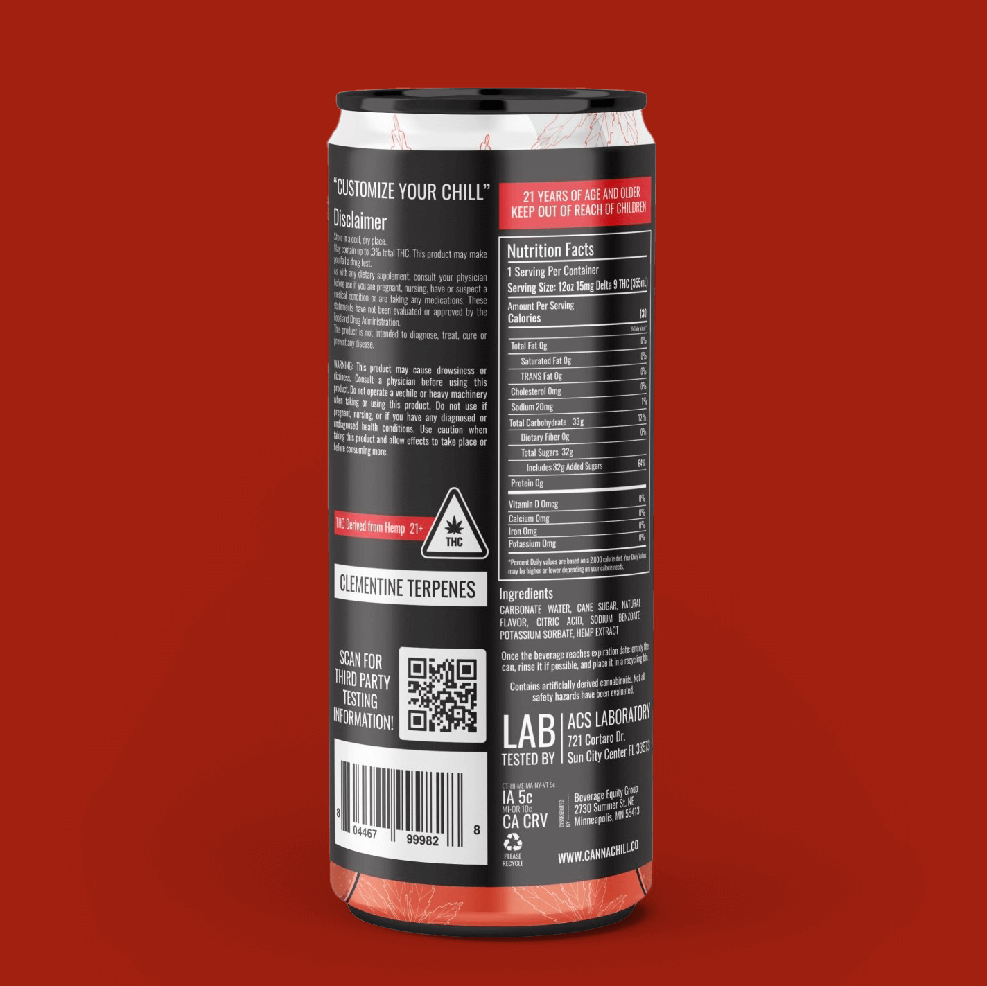 Canna Chill - Uplift Blood Orange | 15mg | 4-Pack