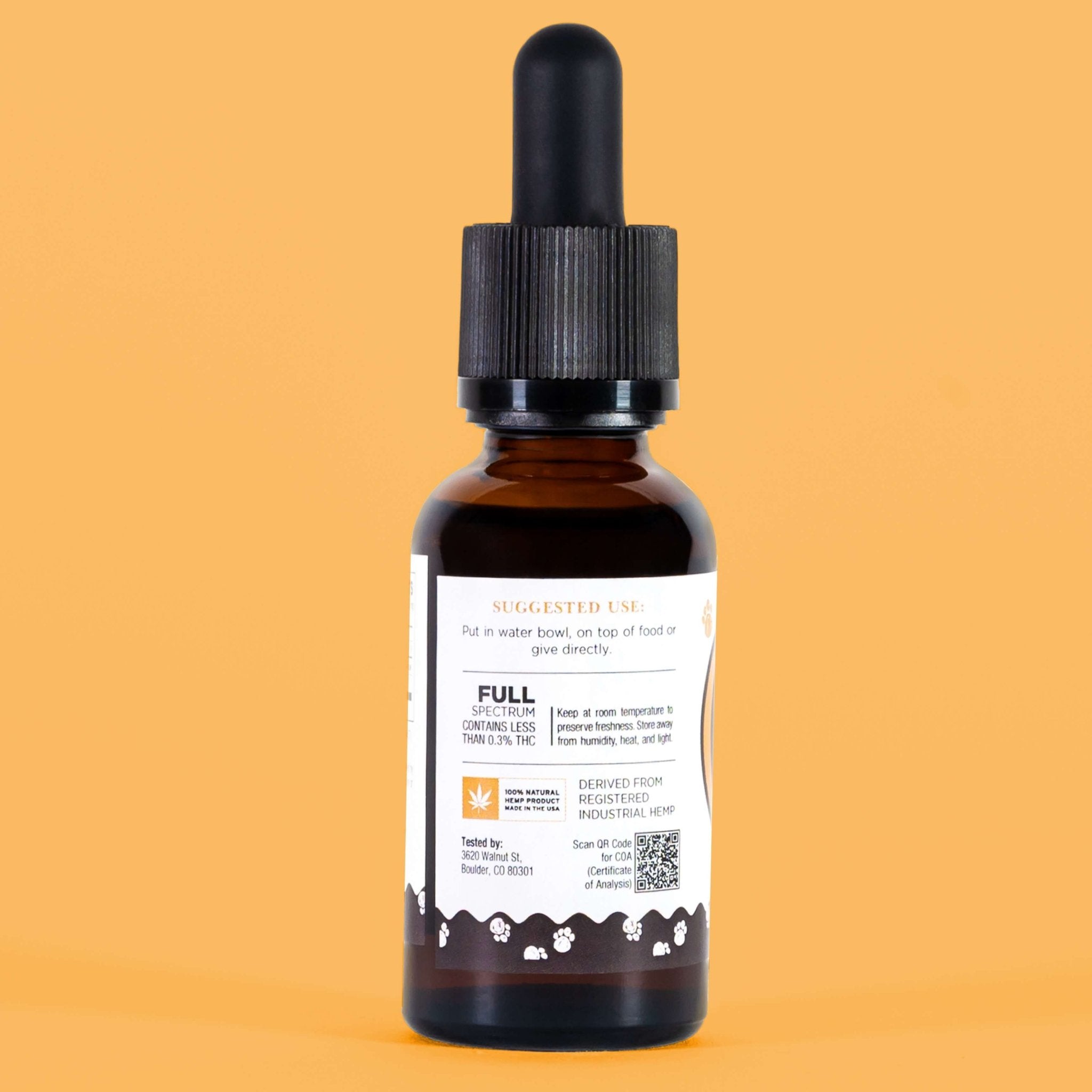 Hemp Paws CBD Pet Tincture – 250mg Hemp Extract (1oz)