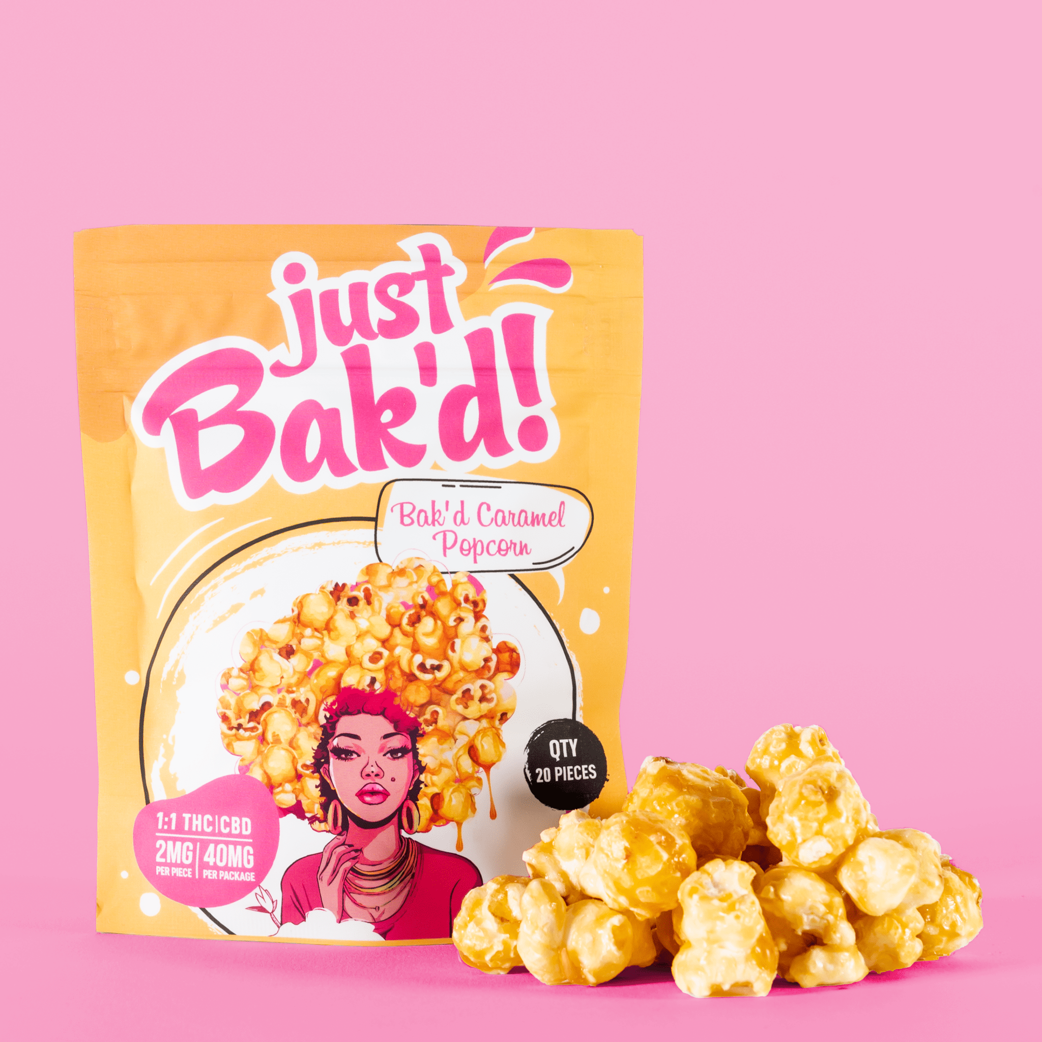 CBD + THC Popcorn - Caramel