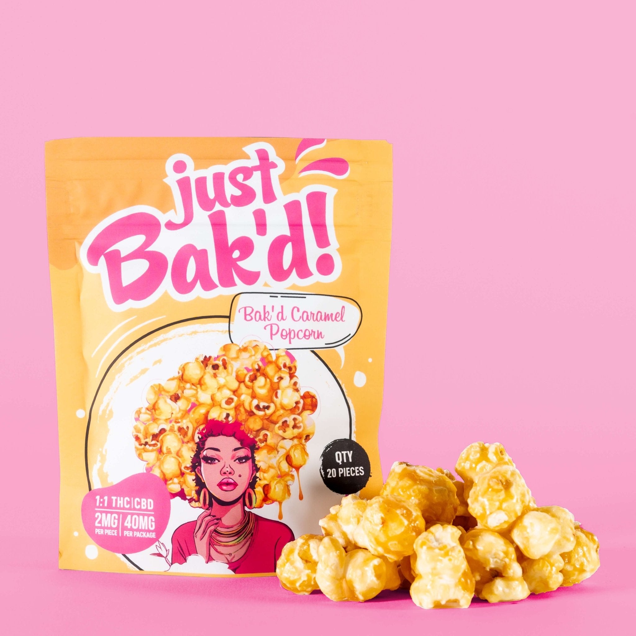 CBD + THC Popcorn - Caramel