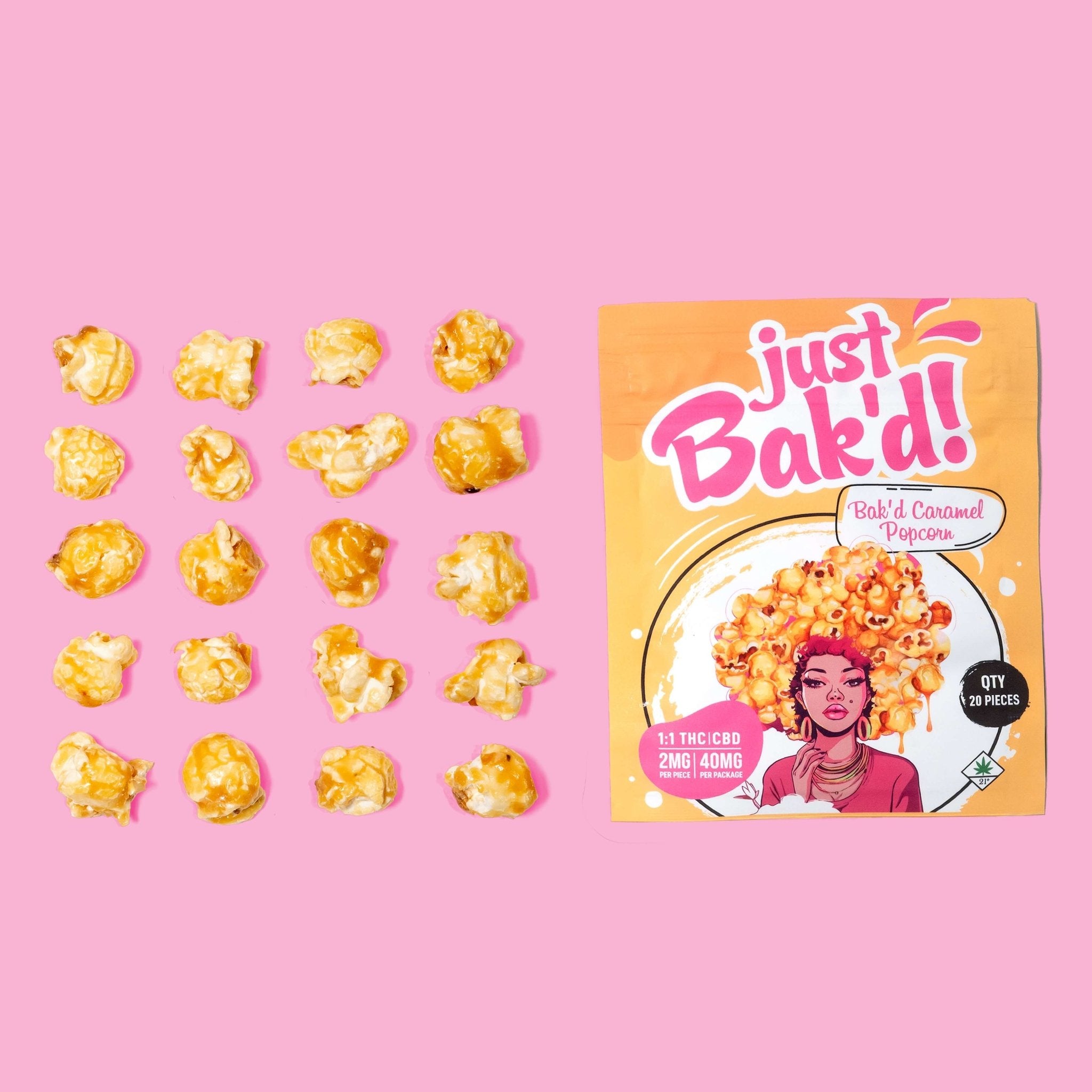 CBD + THC Popcorn - Caramel