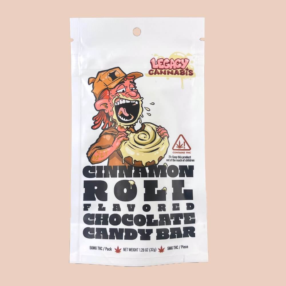 Cinnamon Roll Chocolate Bar - Legacy Cannabis - 50mg THC Bar