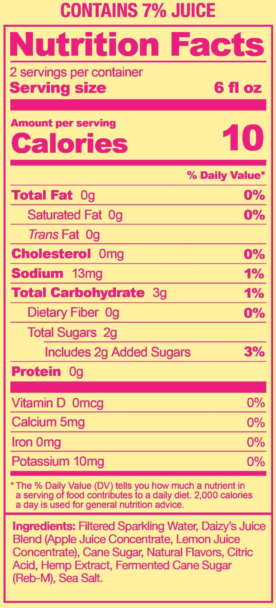 Daizy's Strawberry Lemonade – 10mg THC Beverage | 5g Sugar | 25 Calories