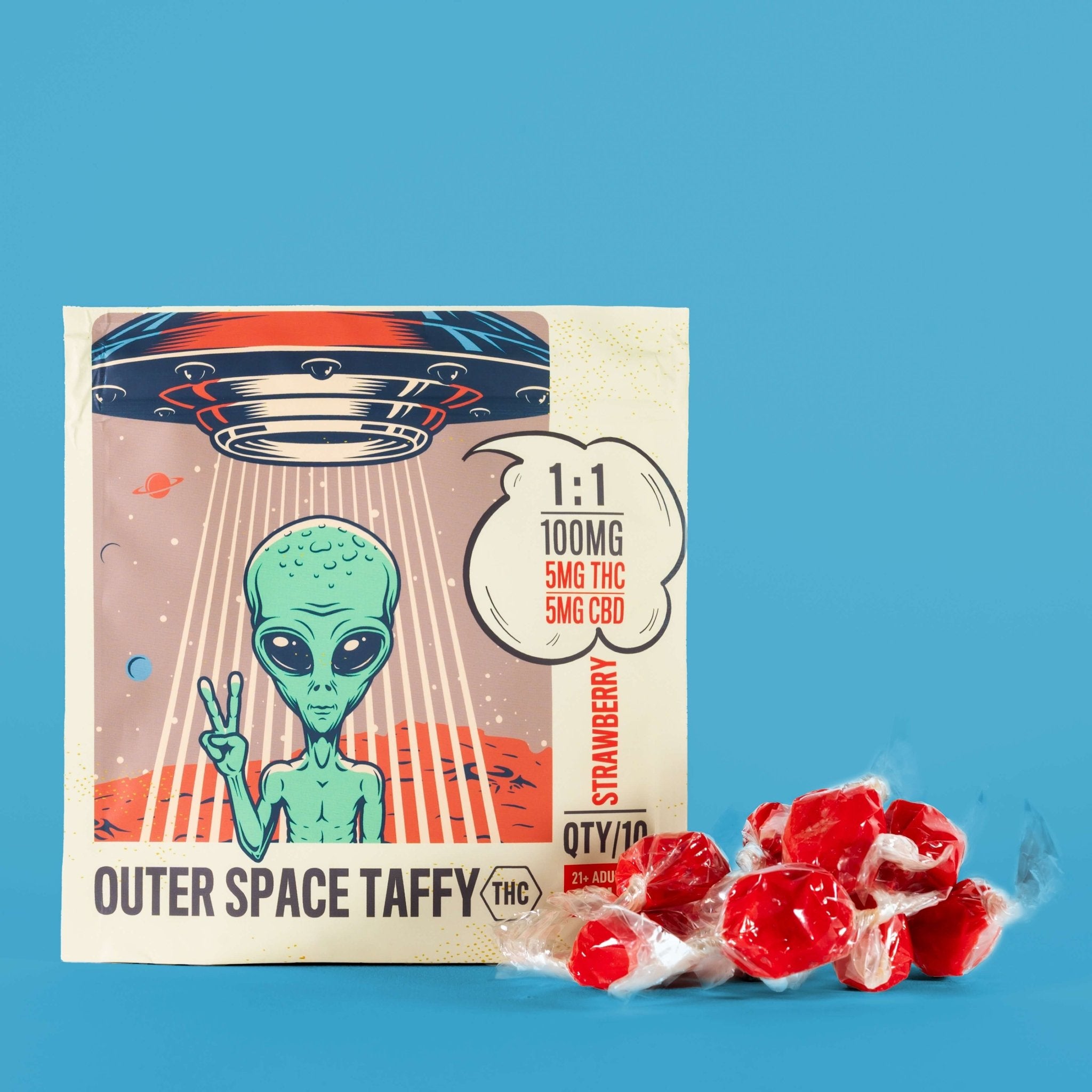 Delta 9 THC Taffy - Strawberry