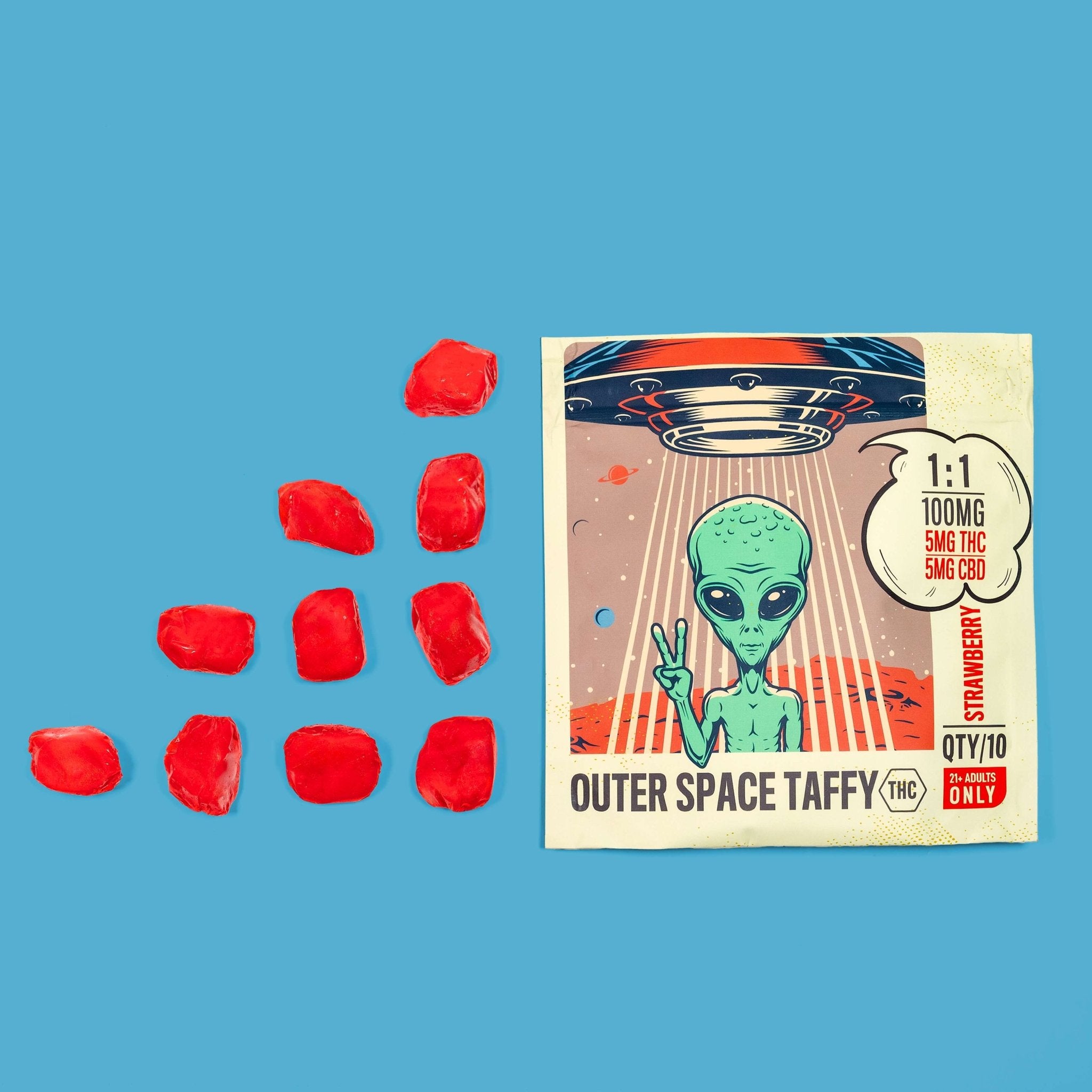 Delta 9 THC Taffy - Strawberry