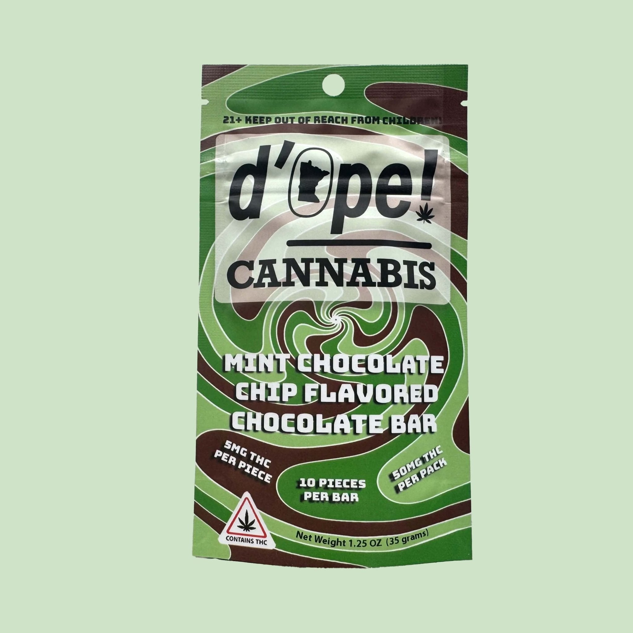 d’ope! Mint Chocolate Chip Cannabis Chocolate Bar