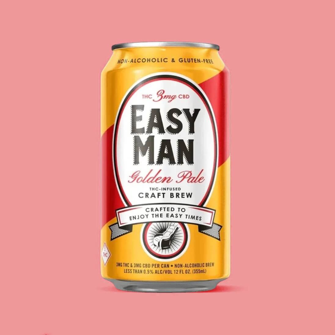 Easy Man Beer - Golden Pale (Non-Alcoholic) 4 pack