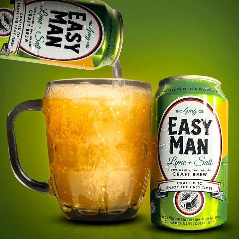 Easy Man Lime+Salt w/ Lion's Mane - 4mg of THC & CBD (4 Pack)