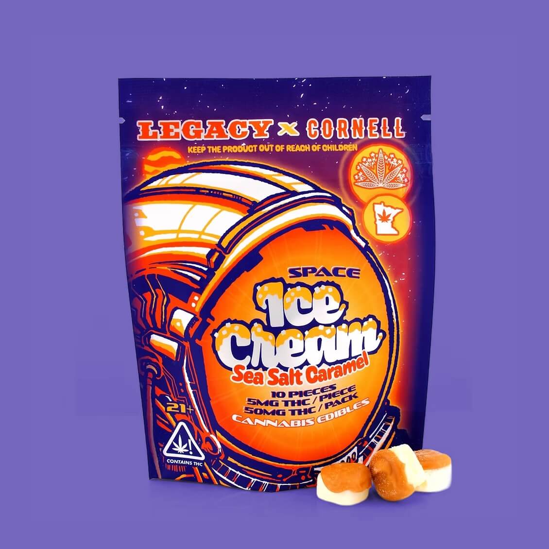 Freeze-Dried THC Sea Salt Caramel | 50mg Delta-9