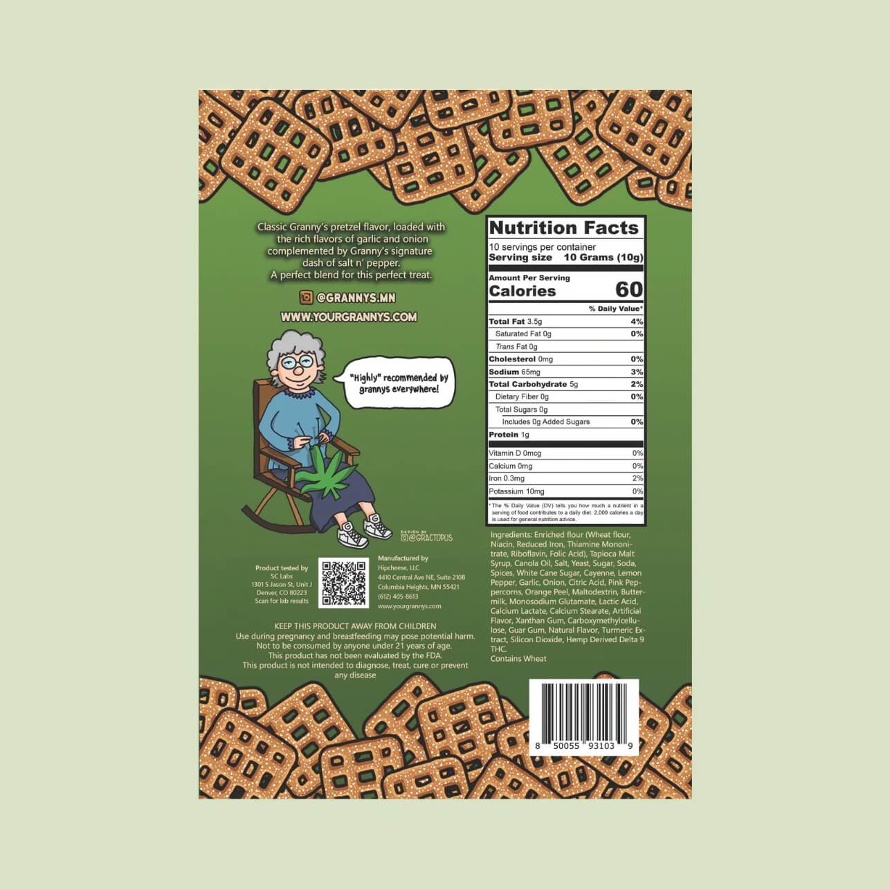 Granny’s Pretzels Original - 50mg THC Per Bag