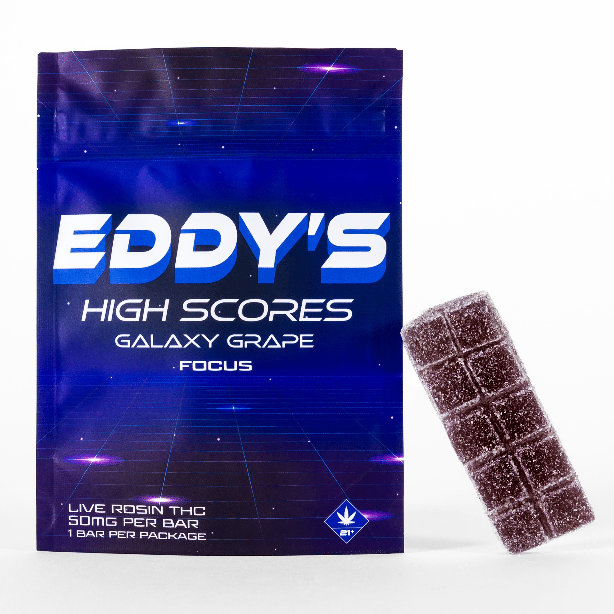 Grape Eddy’s Live Rosin Bar 50 THC bar  – Grapes, Games & Good Times