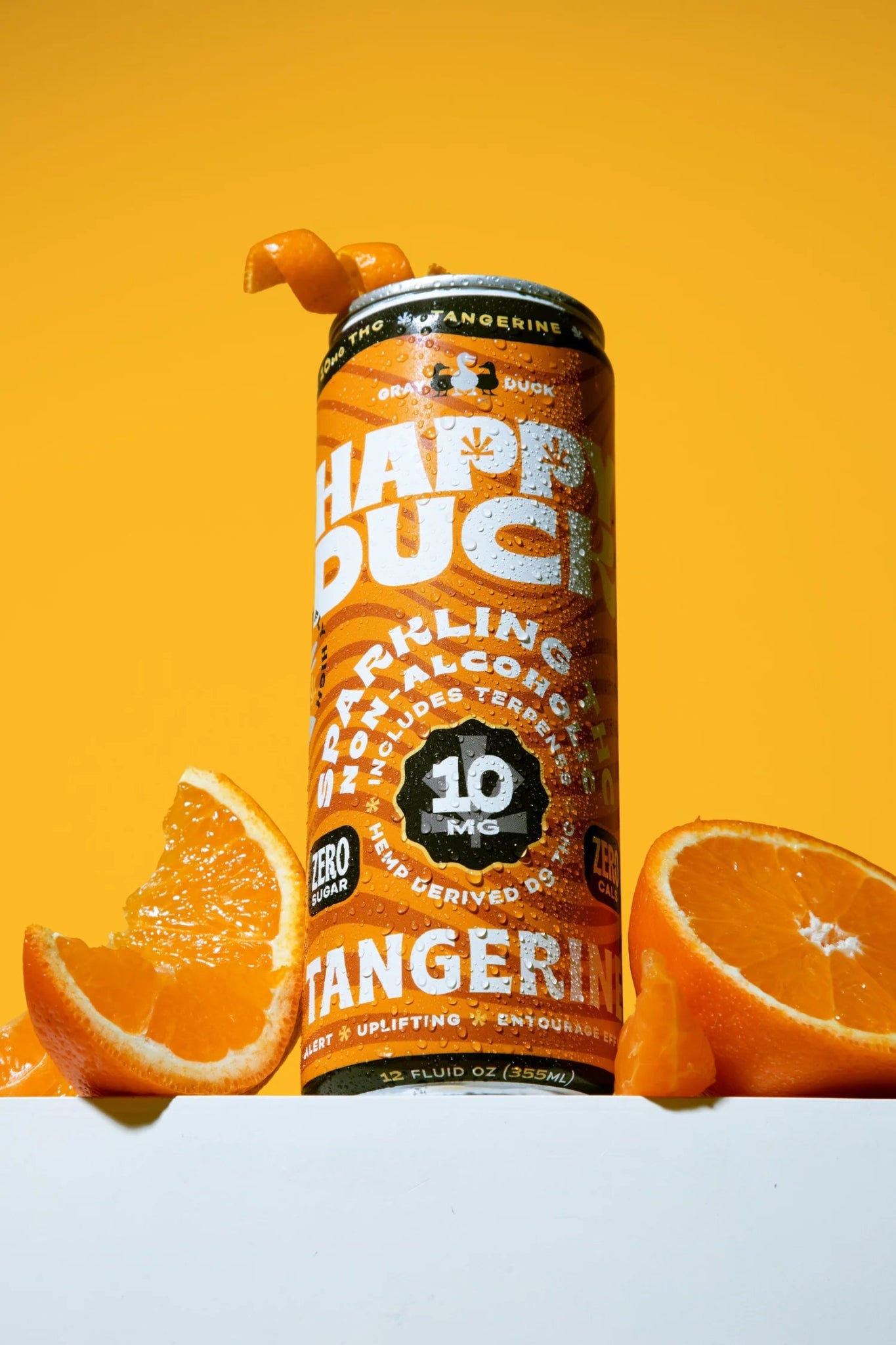 Happy Duck THC Infused Tangerine Seltzer – 4 Pack