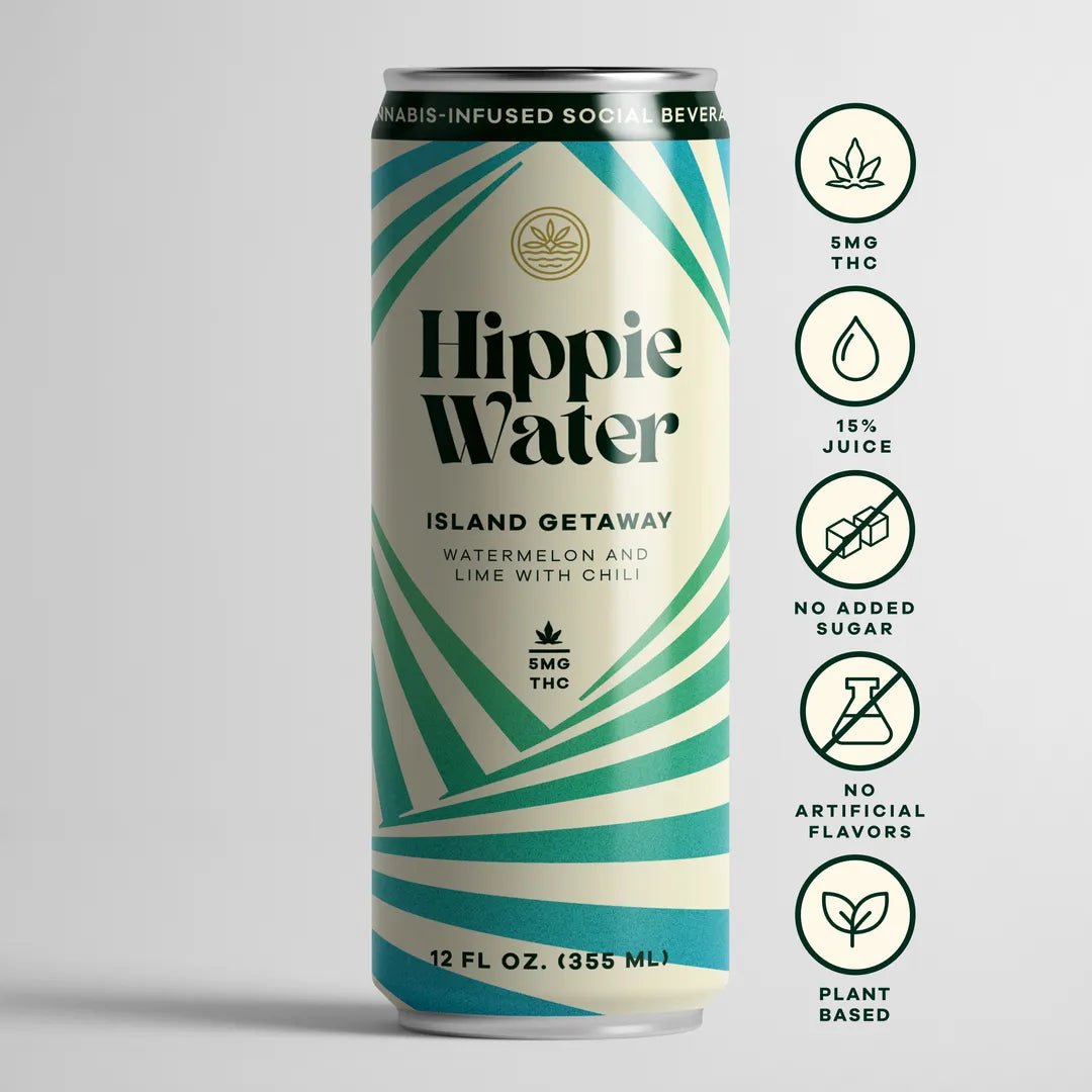 Hippie Water THC Drinks – Garden Party & Island Getaway 4-Pack