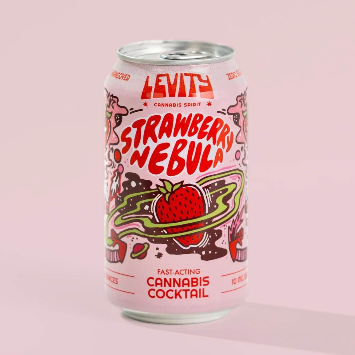 Levity Strawberry Nebula – Fast-Acting Cannabis Cocktail - 4-pack
