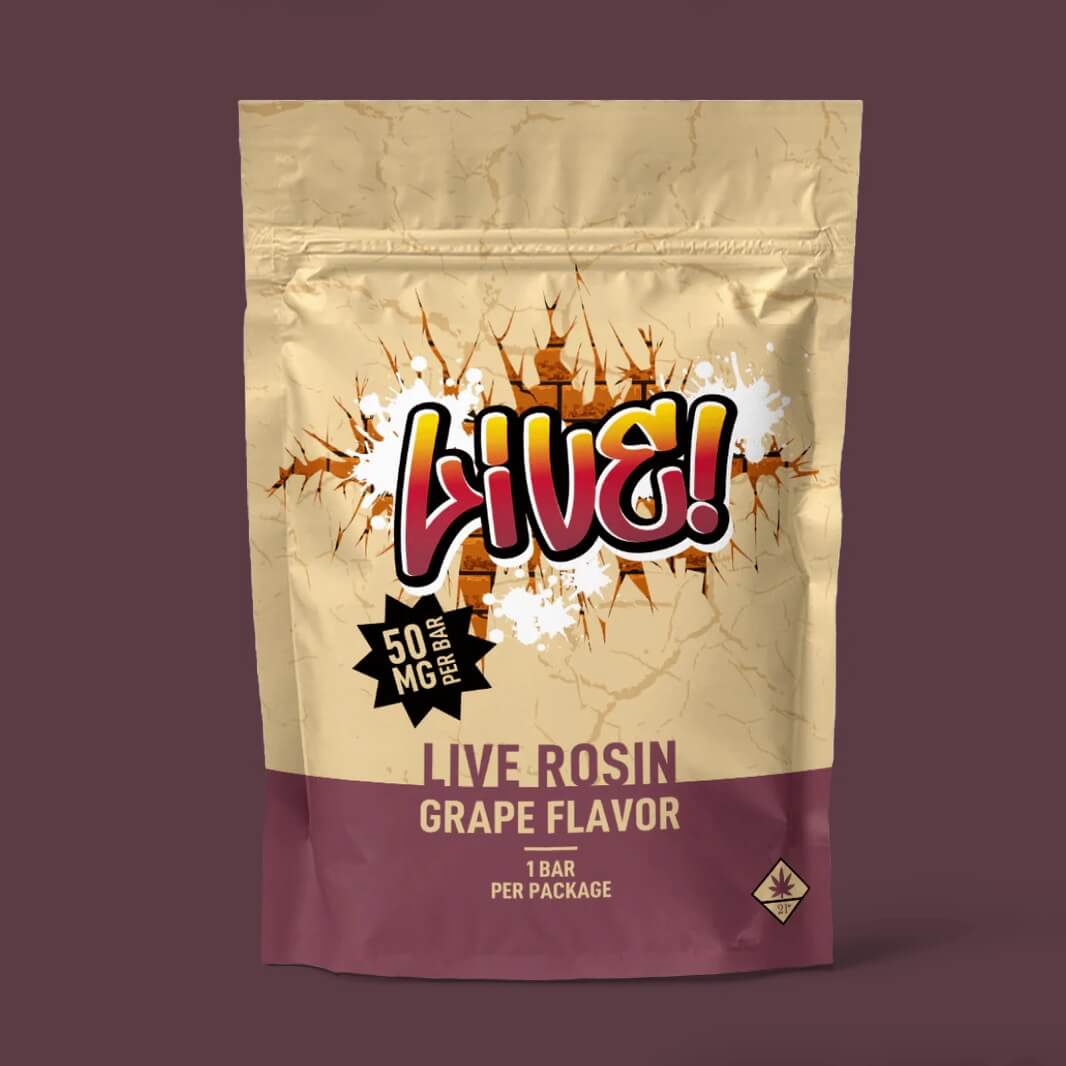 Live Rosin Grape Flavor Bar – 50MG
