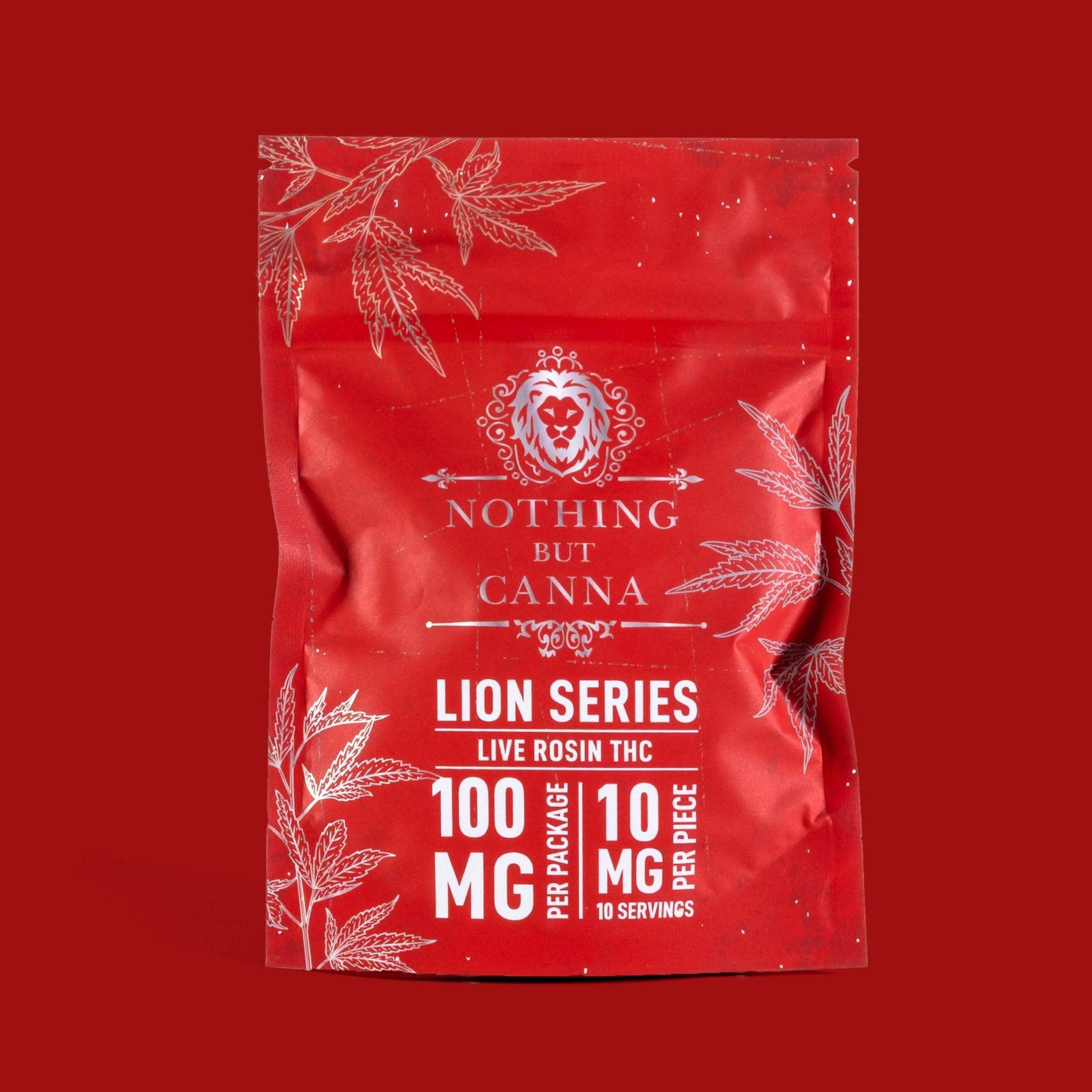 Live Rosin THC Gummies | 100MG | Strawberry Lemonade | Nothing But Canna | Lion Series