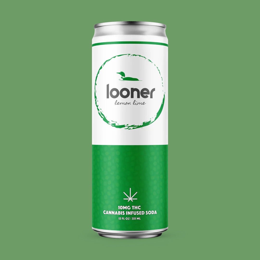 Looner Lemon Lime 10mg THC Soda – 4 Pack
