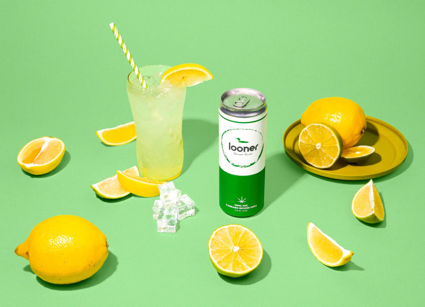 Looner Lemon Lime 10mg THC Soda – 4 Pack