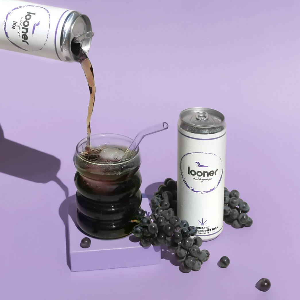 Looner Wild Grape 10mg THC Soda – 4 Pack