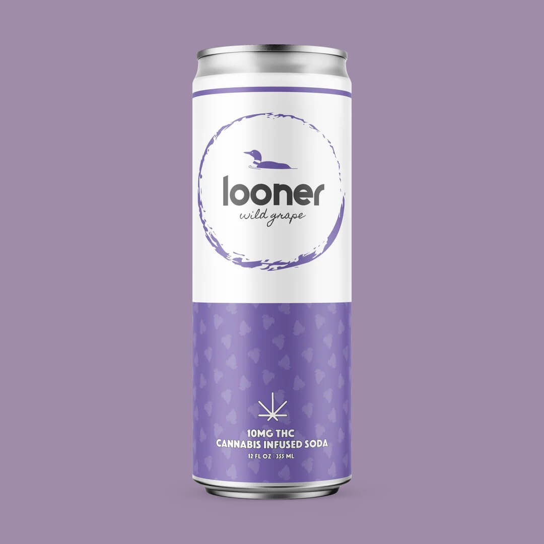 Looner Wild Grape 10mg THC Soda – 4 Pack