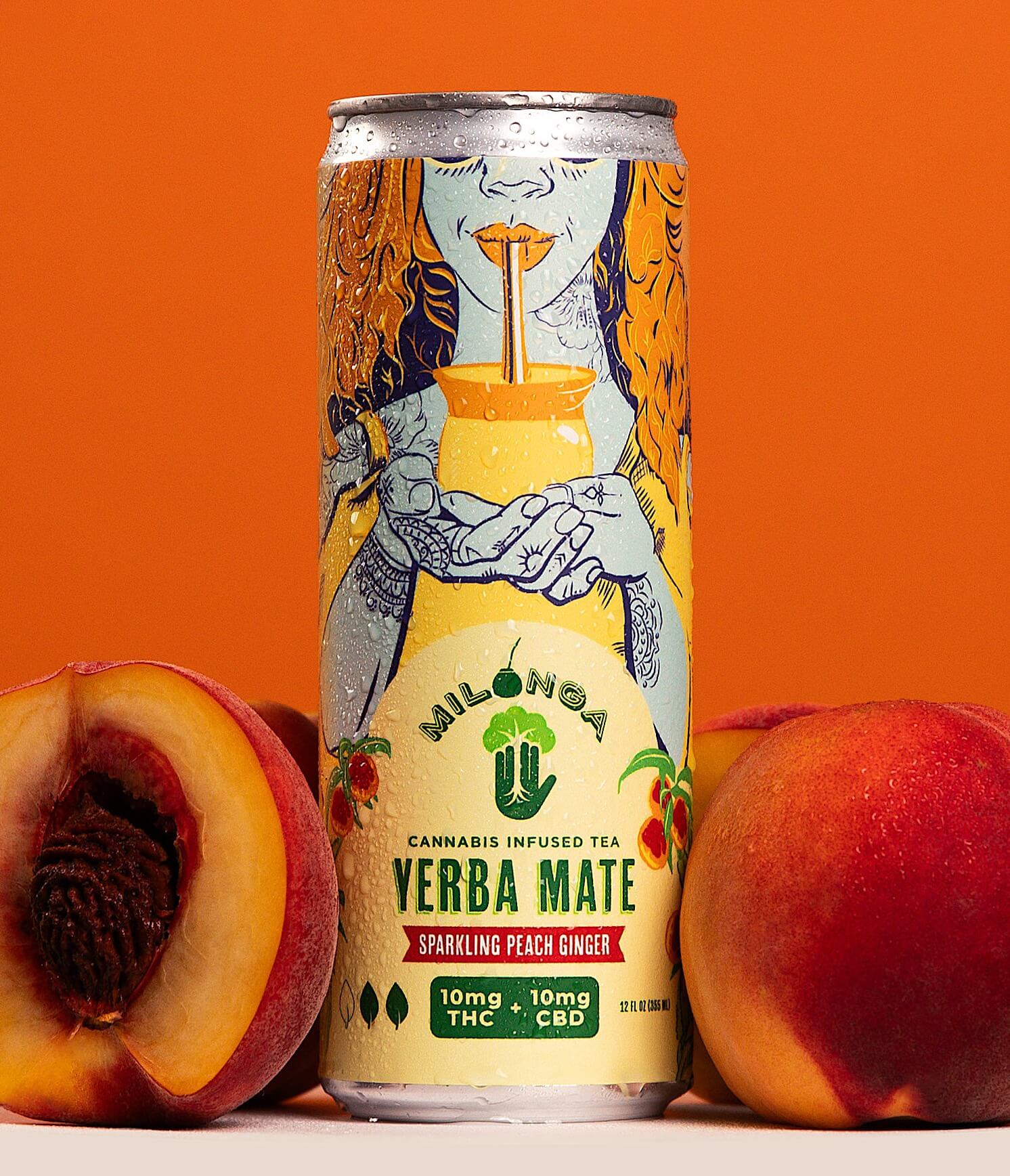 Milonga - Peach Ginger 10mg CBD + 10mg THC | Brewed Yerba Mate