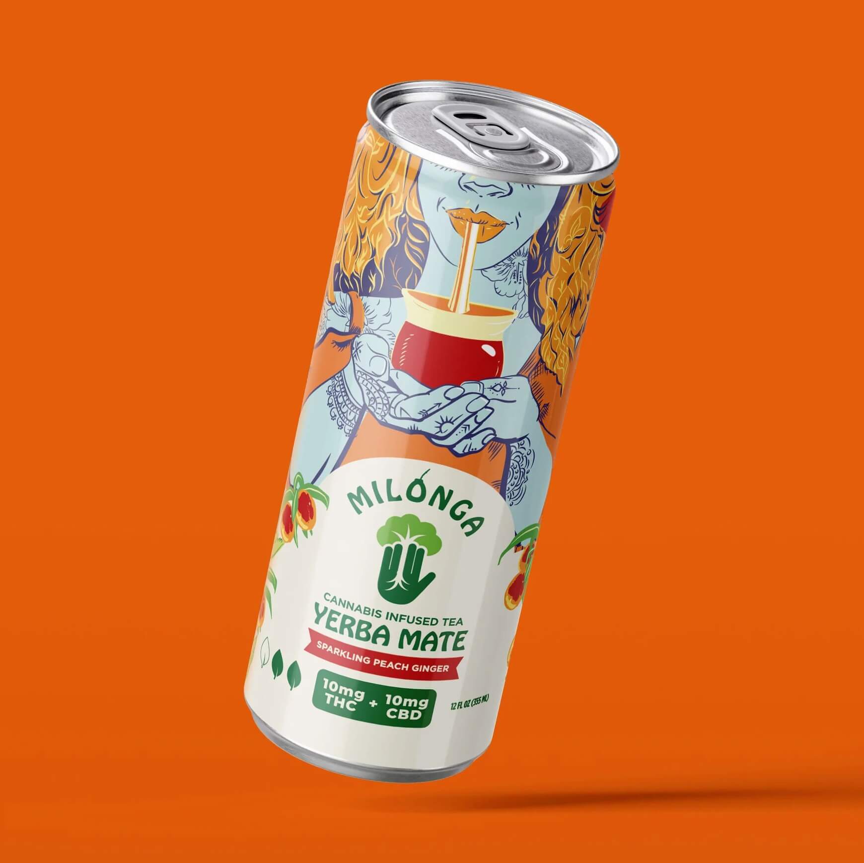 Milonga - Peach Ginger 10mg CBD + 10mg THC | Brewed Yerba Mate