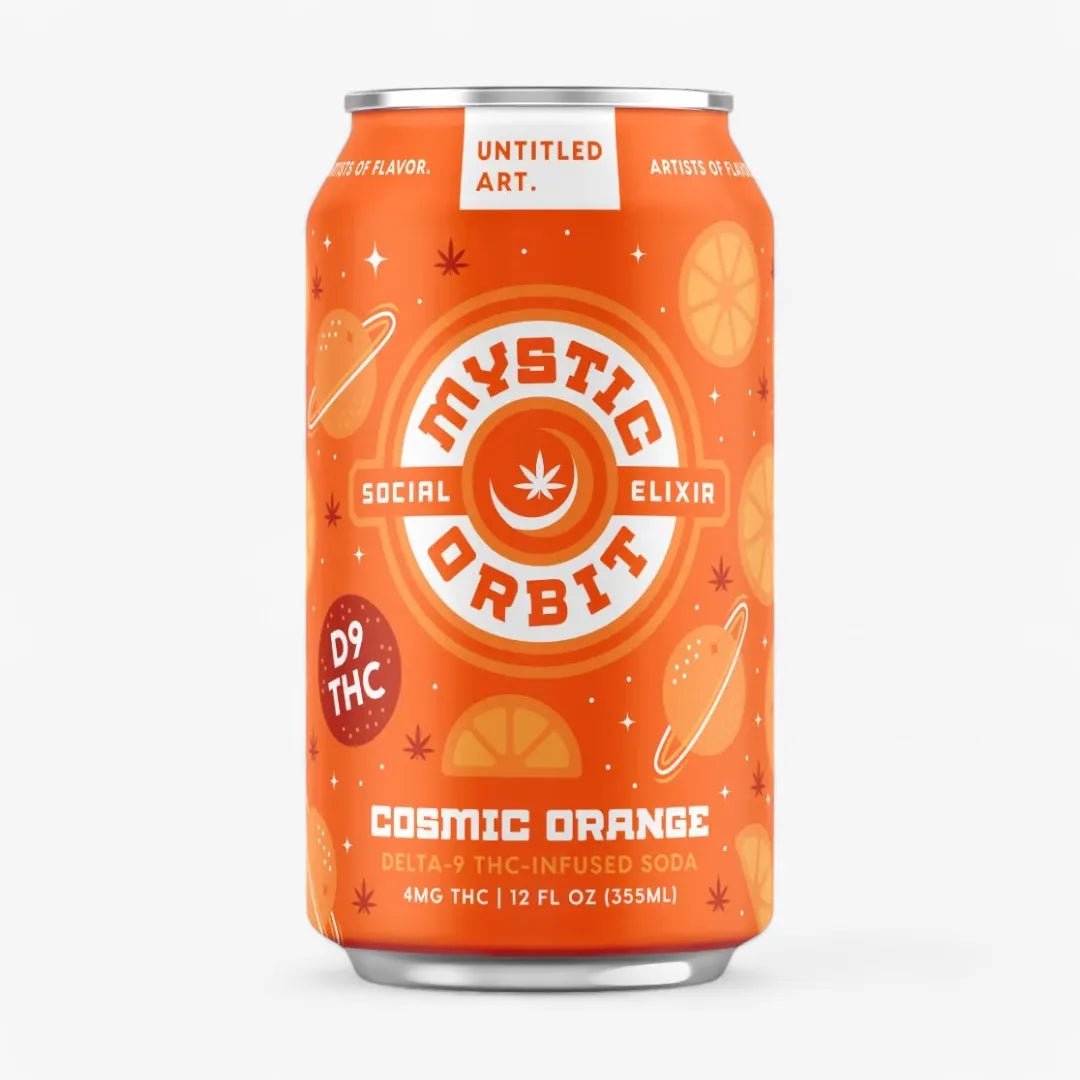 Mystic Orbit – Cosmic Orange by Untitled Art | 4-Pack