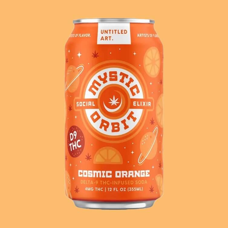 Mystic Orbit – Cosmic Orange by Untitled Art | 4-Pack