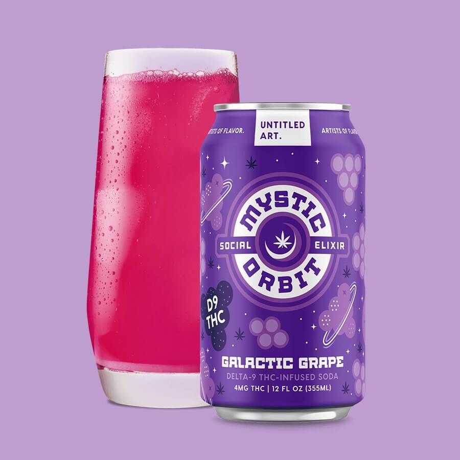 Mystic Orbit – Galactic Grape by Untitled Art | 4-Pack