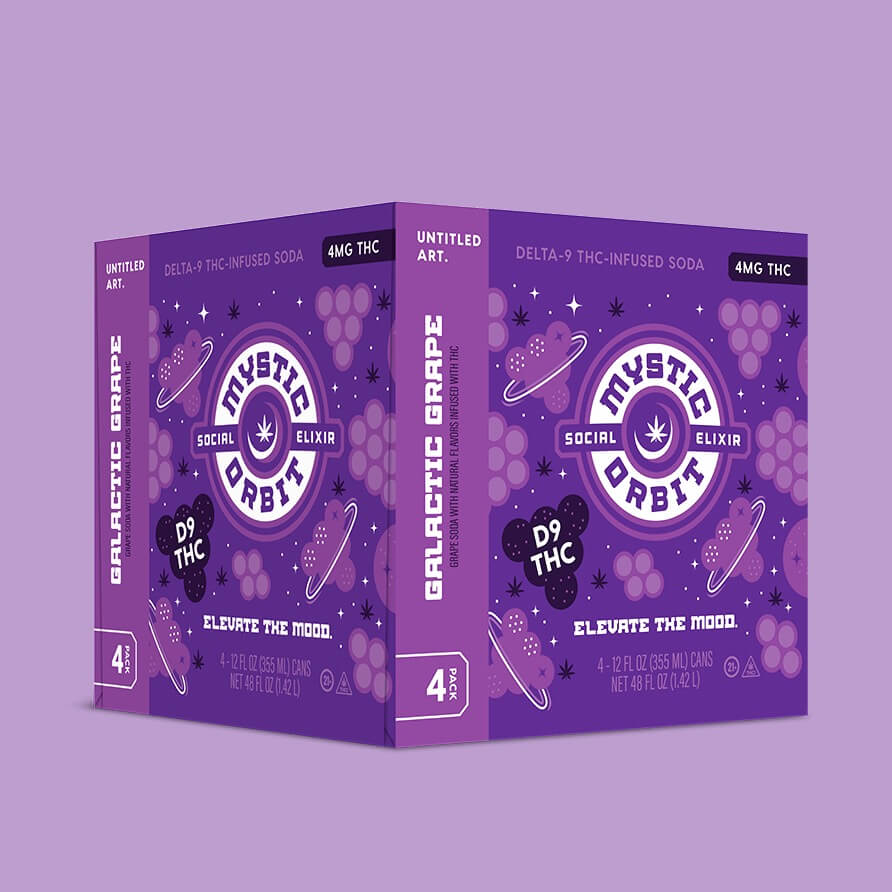 Mystic Orbit – Galactic Grape by Untitled Art | 4-Pack