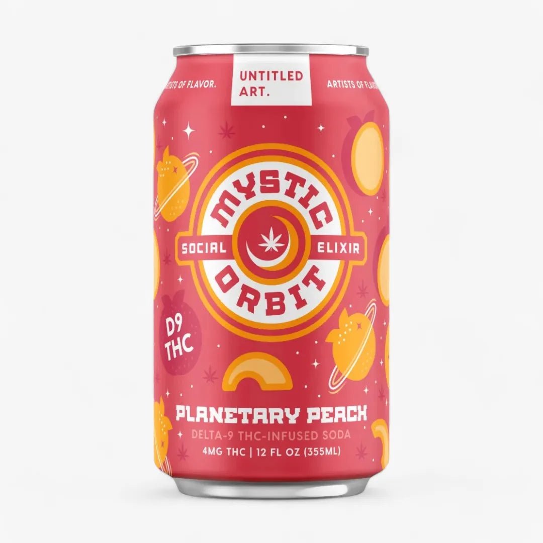 Mystic Orbit – Planetary Peach by Untitled Art | 4-Pack