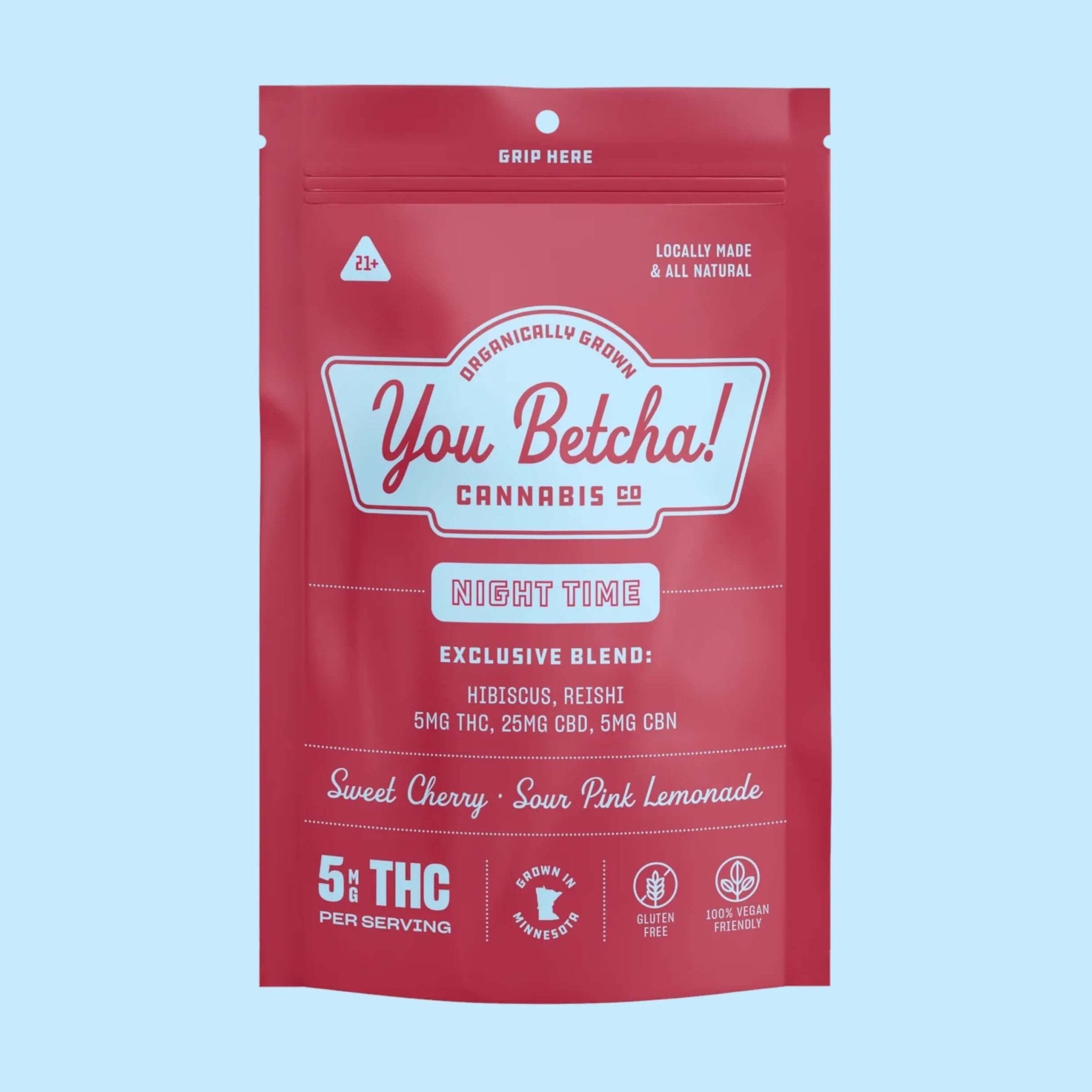 Night Time Gummies - Sweet Cherry & Sour Pink Lemonade