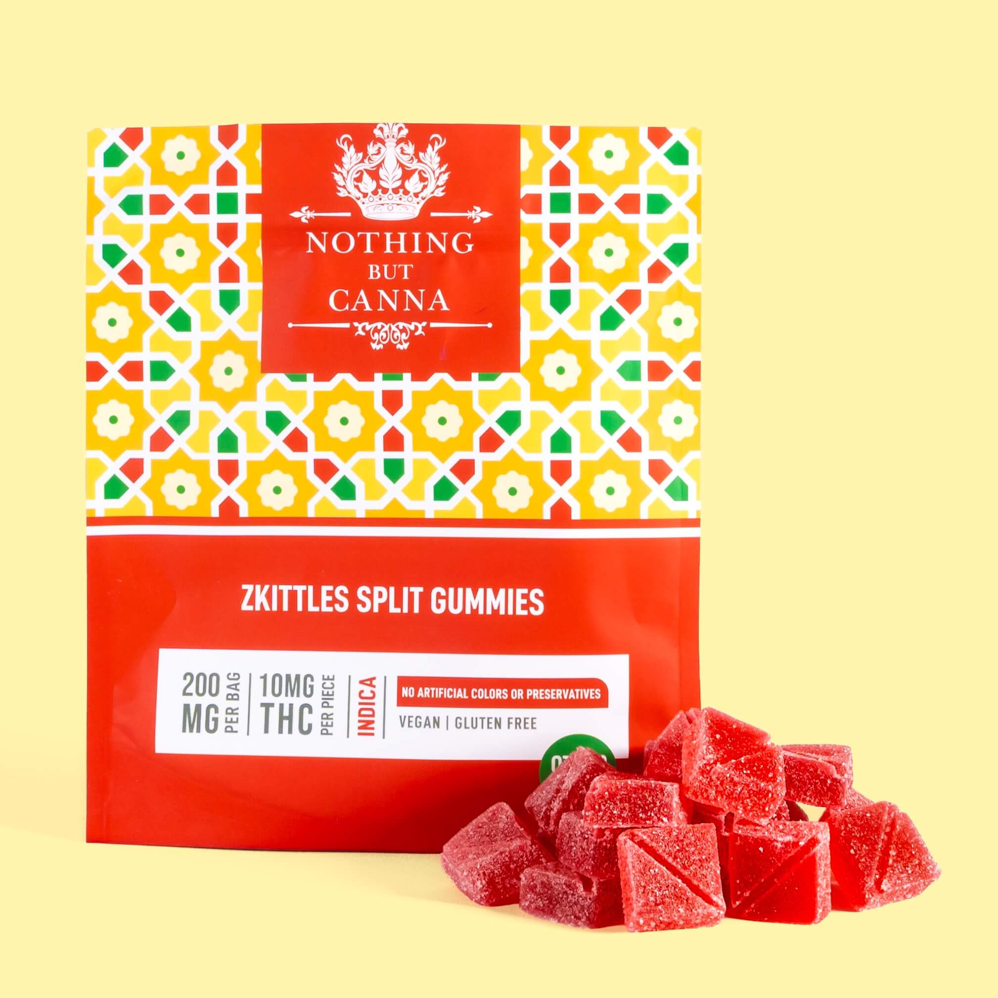 200mg THC Gummies | Indica Zkittles | 20 Pack