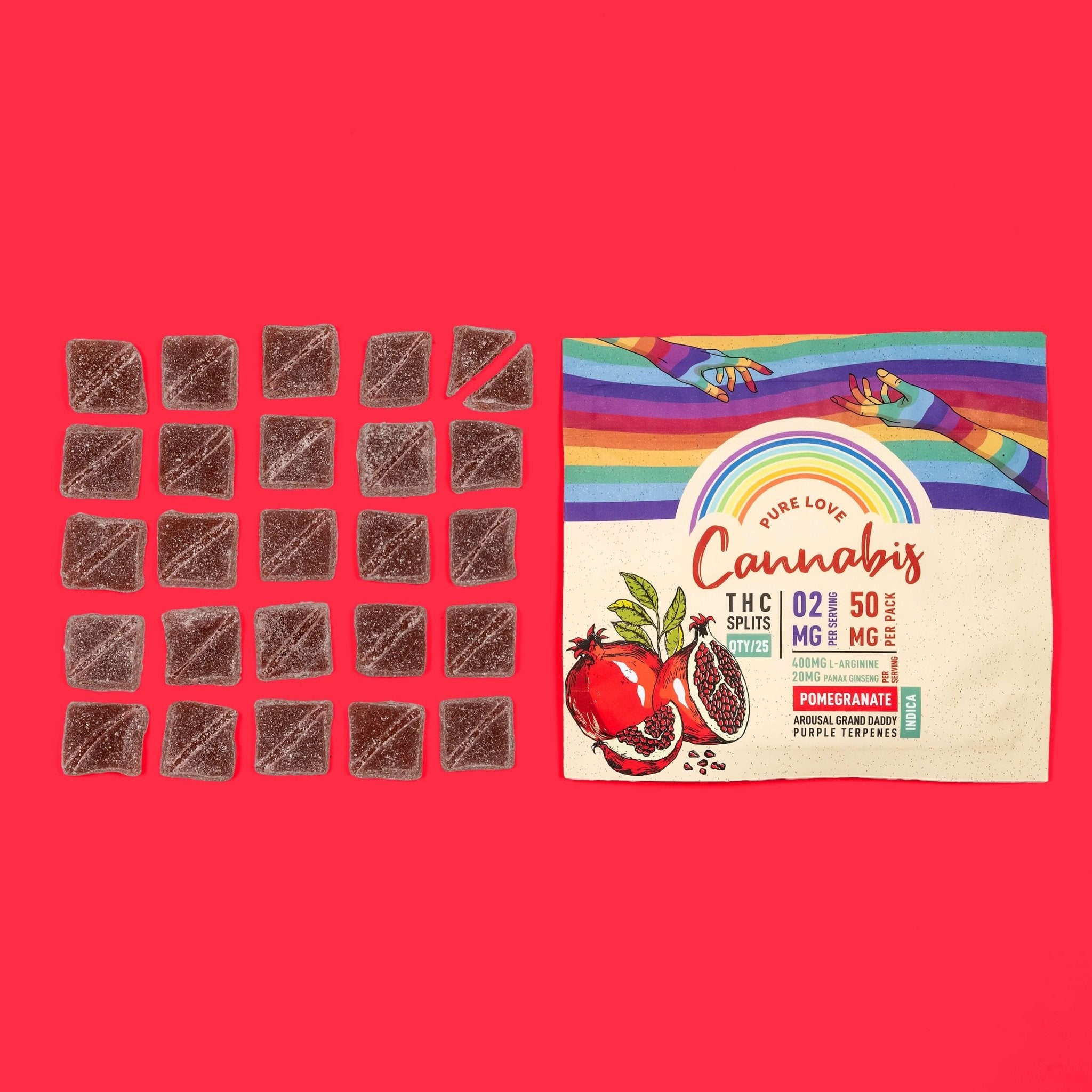 Sex Gummies with THC - Pomegranate (25 Pack)