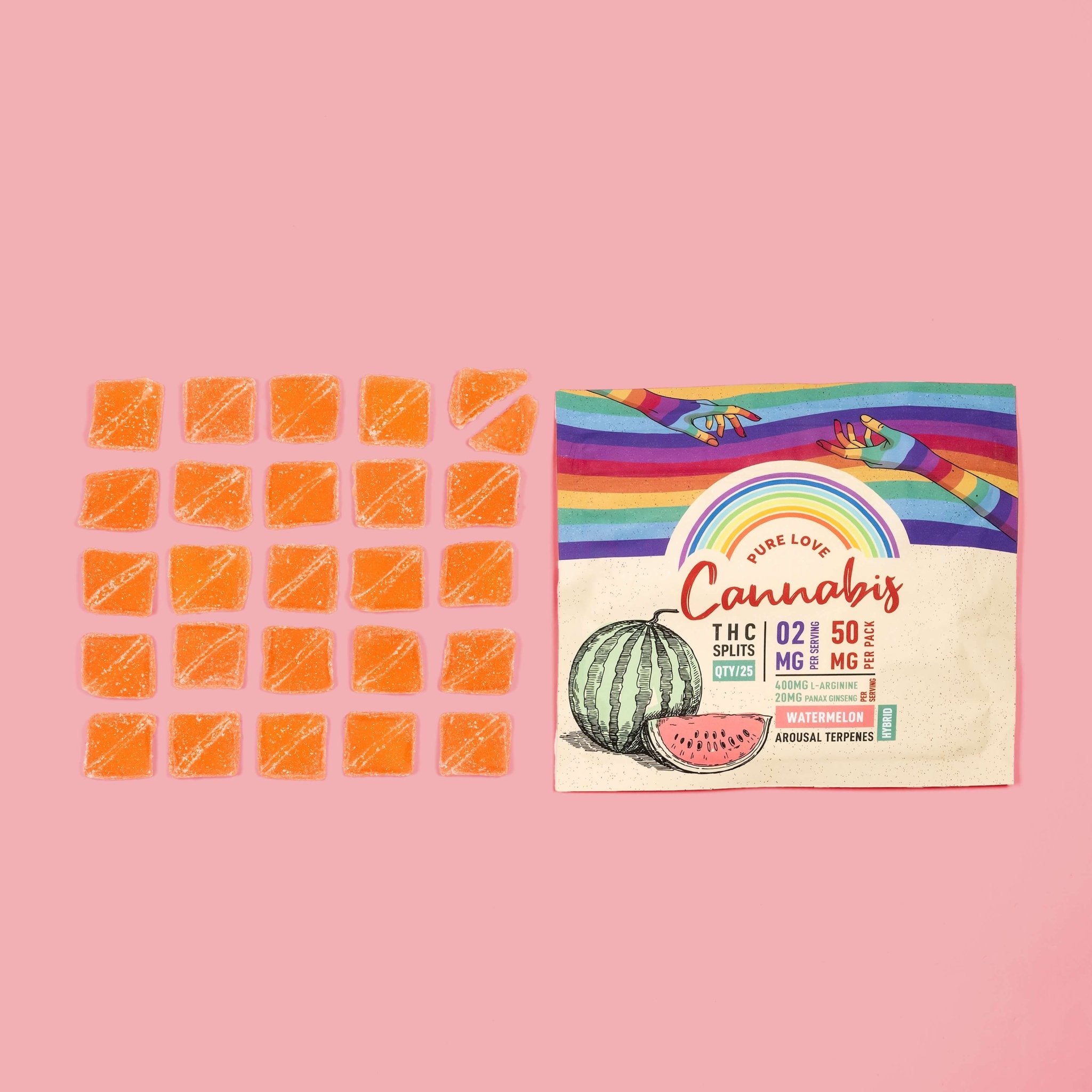 Sex Gummies with THC - Watermelon (25 Pack)