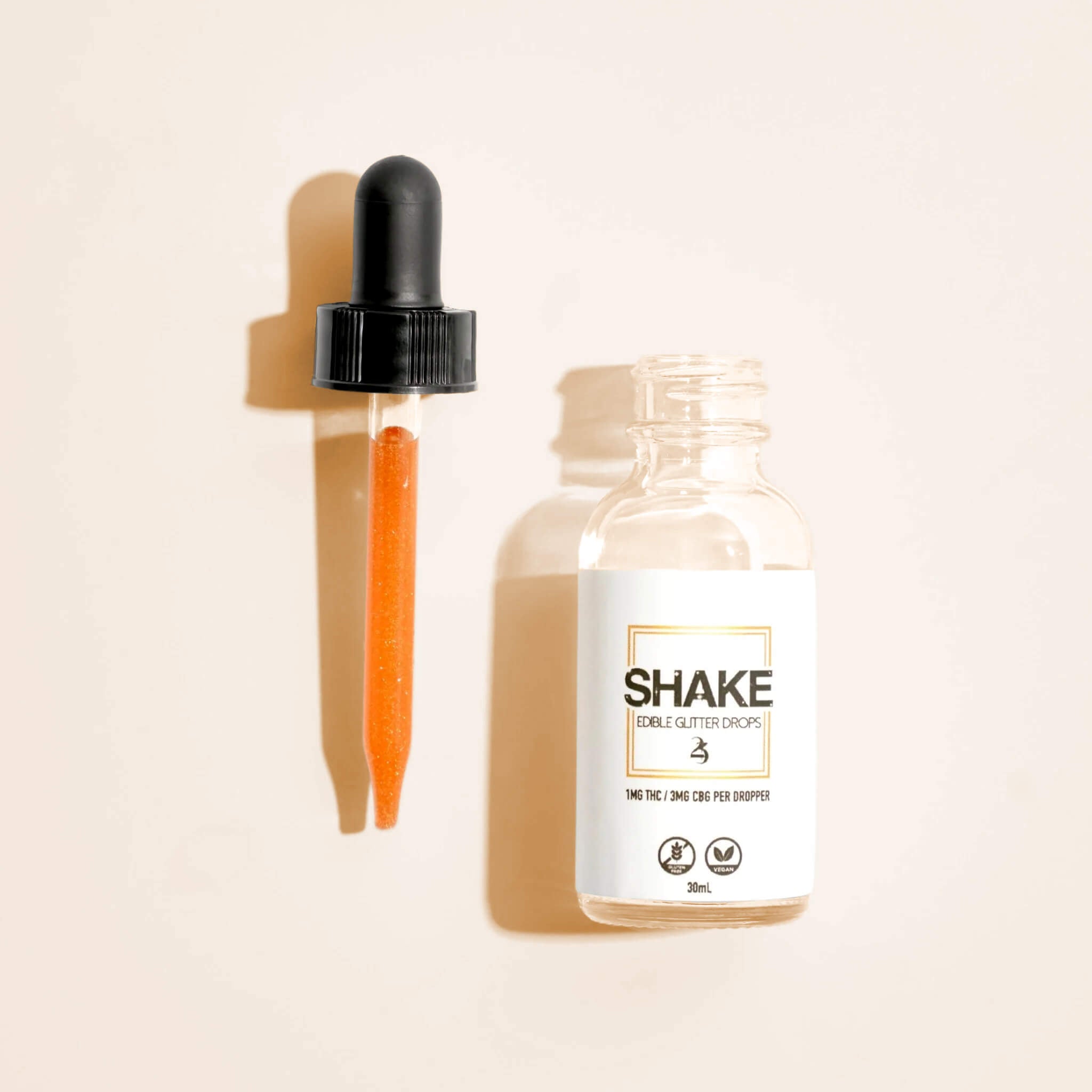 SHAKE 24k Gold – Infused Edible Glitter Drops | THC + CBG