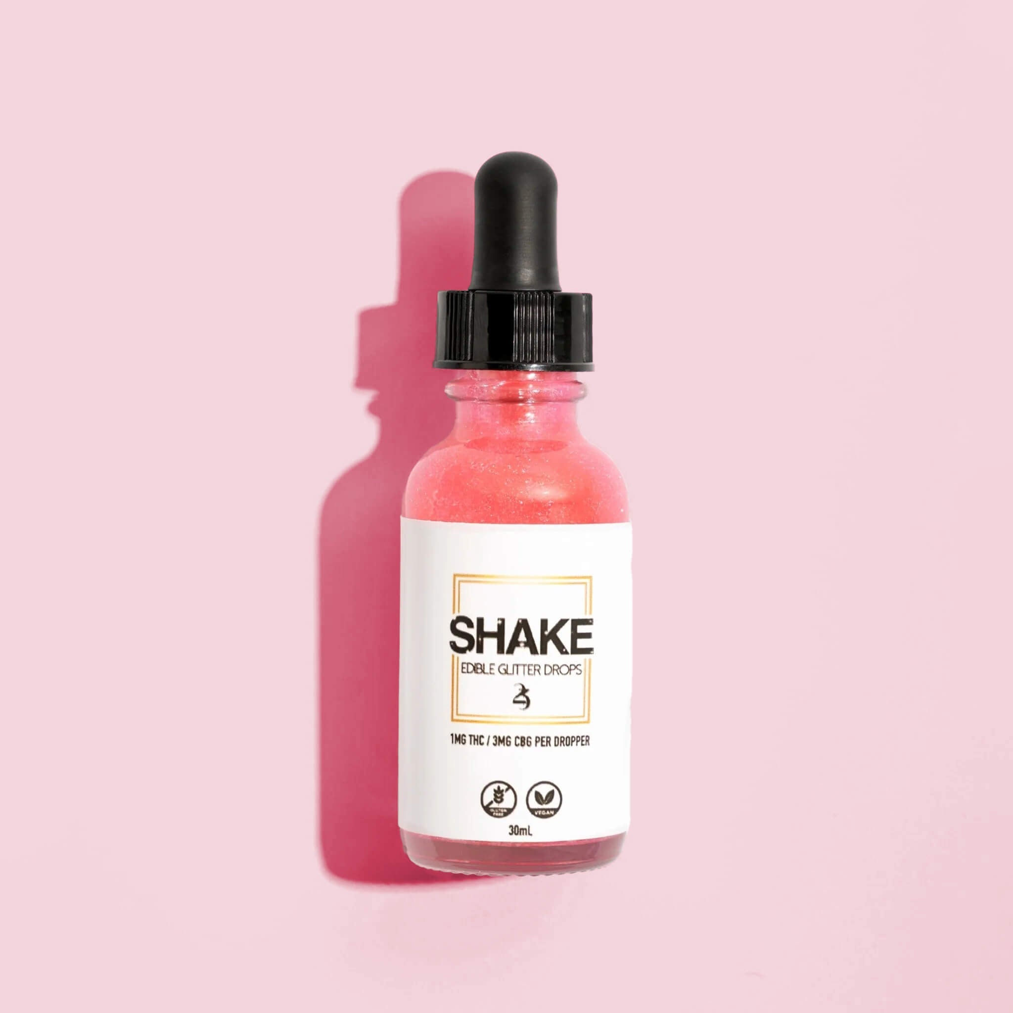 SHAKE Cosmo Pink – Infused Edible Glitter Drops | THC + CBG
