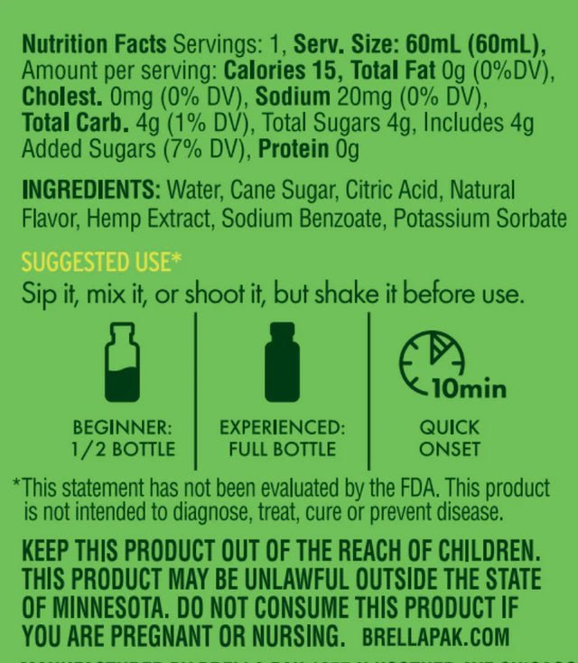 Sober(ish) Shots - Citrus | 10mg THC + 10mg CBD | 12 Pack